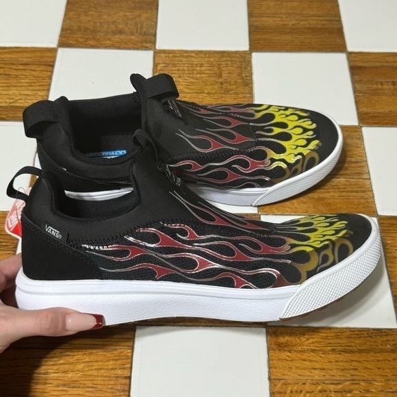 Vans Ultrarange Sock Mash Up Flames Sneaker Size 10 Women - Picture 4 of 10